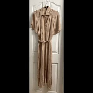 Zara light beige midi dress
